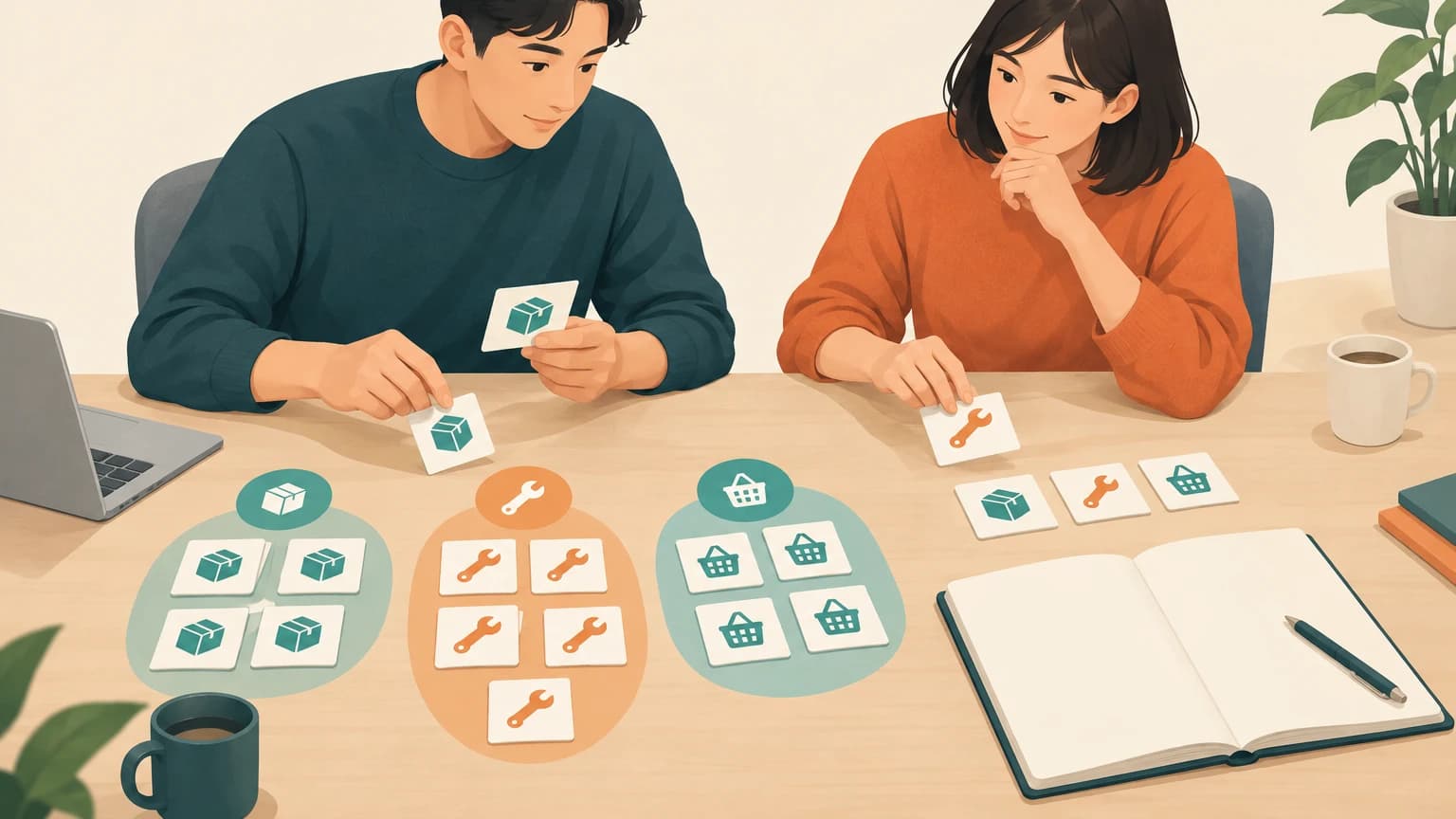 고객 질문 수집, 사업 관련 주제 선택, 문제 해결 콘텐츠 제작, 검색·공유 배포로 이어지는 과정